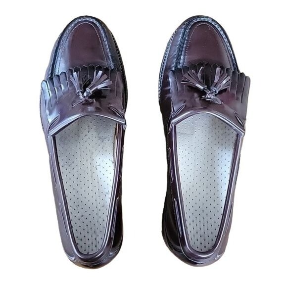 Mens SAS Hand-sewn Kiltie Leather Loafers w/Tassels in Brown Size 10N - Picture 2 of 8